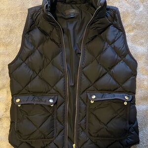 J. Crew Black Quilted Vest